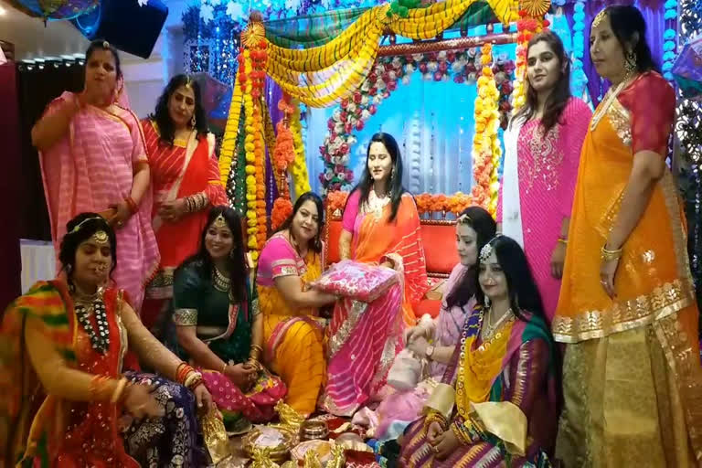 rajasthan news,  newly married women celebrate sinjara,  sinjara festival,  sinjara festival celebrate in jaipur