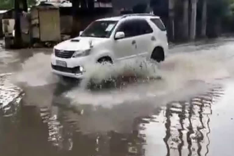 water logging in sohna due to rain