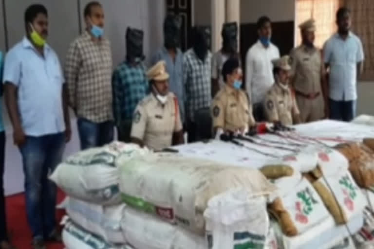 ganja seized in prakasam dst  four persons arrested