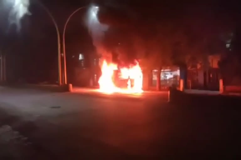 Car burning