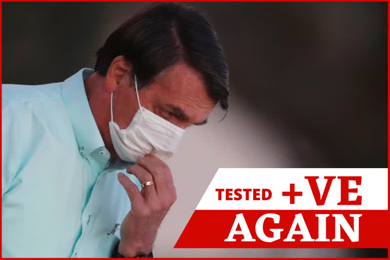 Jair Bolsonaro  Brazils President tests positive  positive test  novel coronavirus  Bolsonaro  Bolsonaro tests positive  Brazil's Prez tests +ve for COVID-19 for third time  ജെയര്‍ ബോള്‍സൊനാരോ  ബ്രസീല്‍ പ്രസിഡന്‍റിന്‍റെ മൂന്നാമത്തെ കൊവിഡ് പരിശോധനാഫലവും പോസിറ്റീവ്  കൊവിഡ് 19  ബ്രസീല്‍