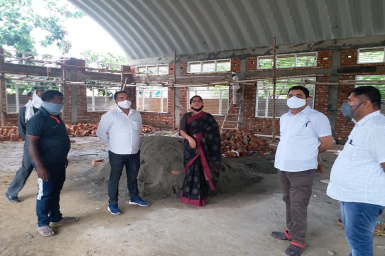 gohana city council president inspects community center