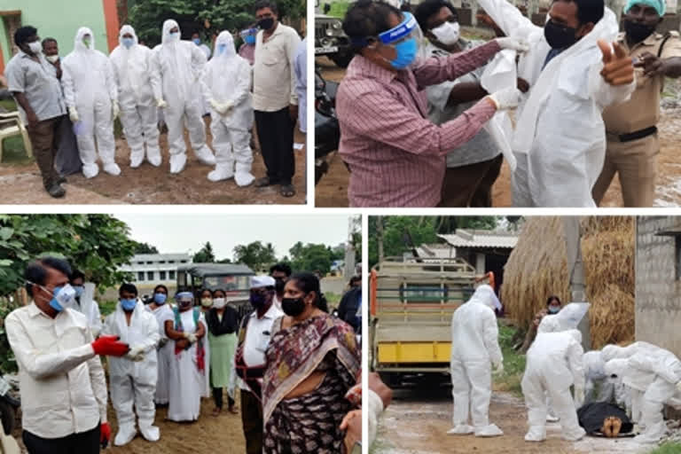 Avanigadda MLA  conducted the funeral for the corona victim and expressed his humanity