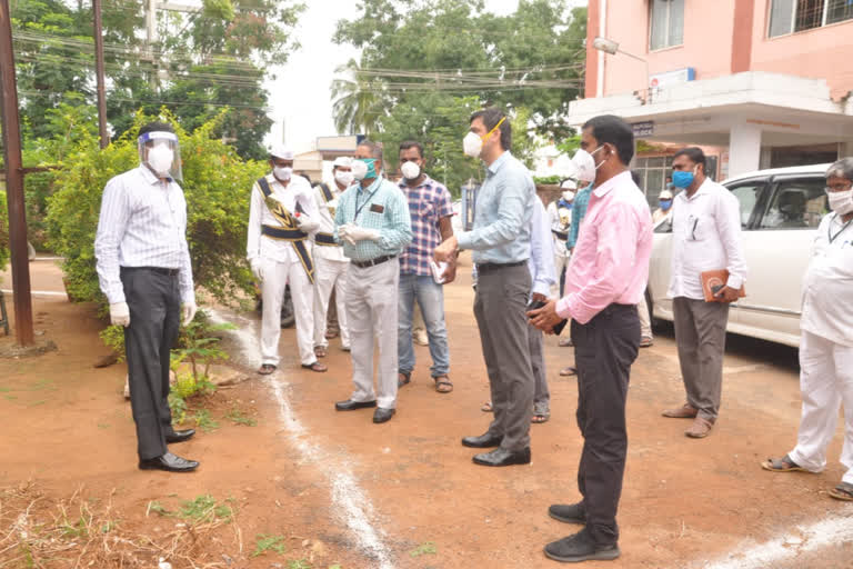 collector review meeting on covid care centres in srikakulam district