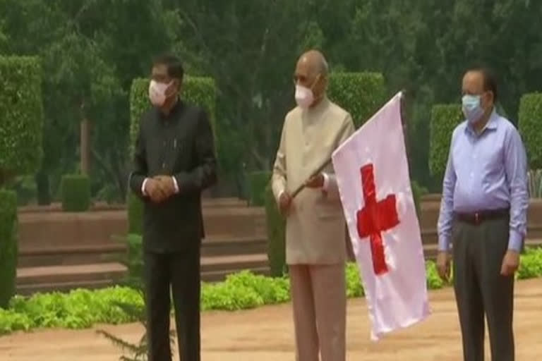 Pres Kovind flags off Red Cross relief material for flood and COVID affected people