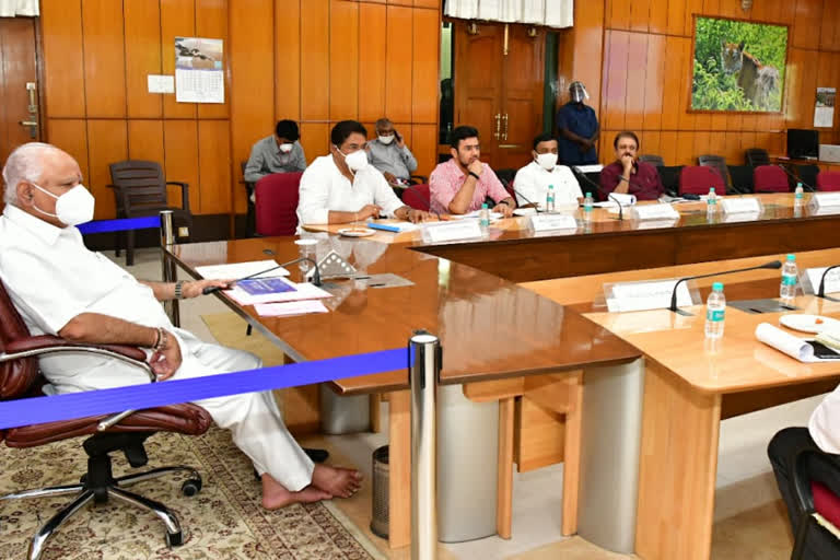 Chief minister meeting with ministers and officials