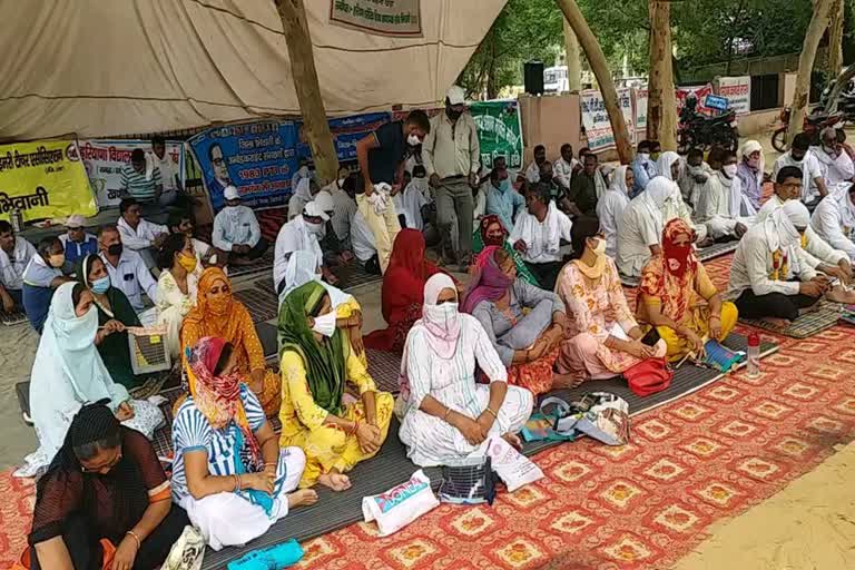 pti teachers protest in bhiwani