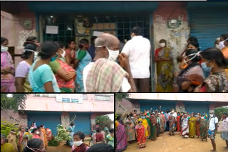 wine shop closed by villagers