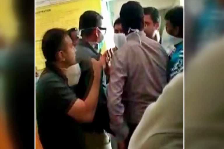 jhajjar civil hospital fight viral video