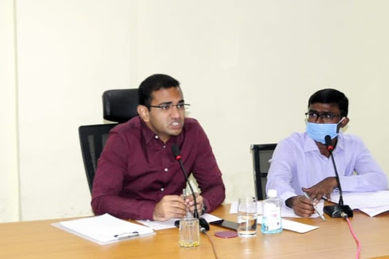 nirmal district collector review on harithaharam programme