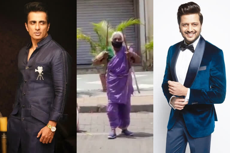 Sonu Sood help old woman performing martial arts on streets