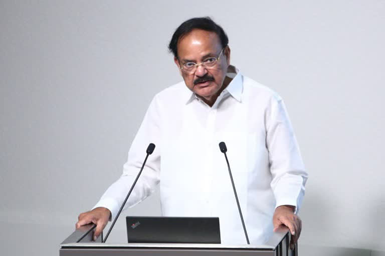 M Venkaiah Naidu addresses online at the World Telugu Cultural Festival in San Francisco