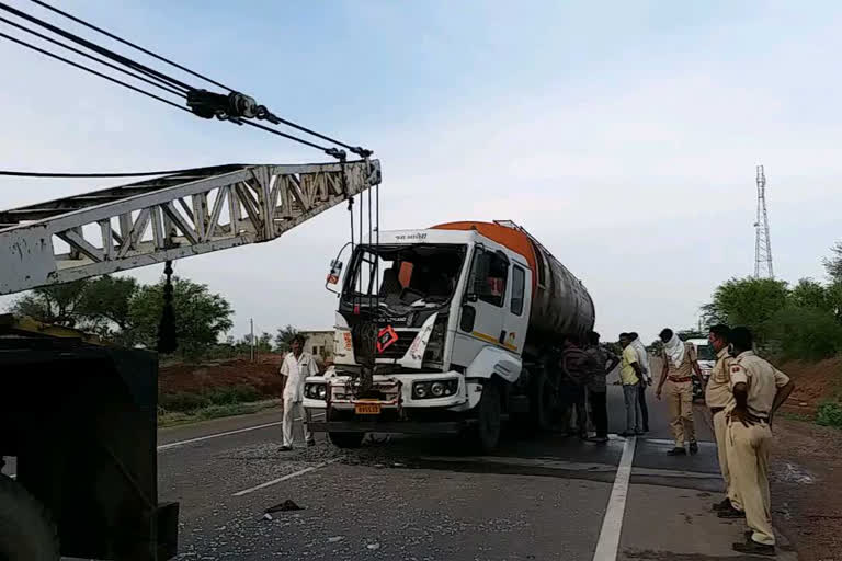 Nagaur news, Nagaur-Jodhpur highway, tankers collided