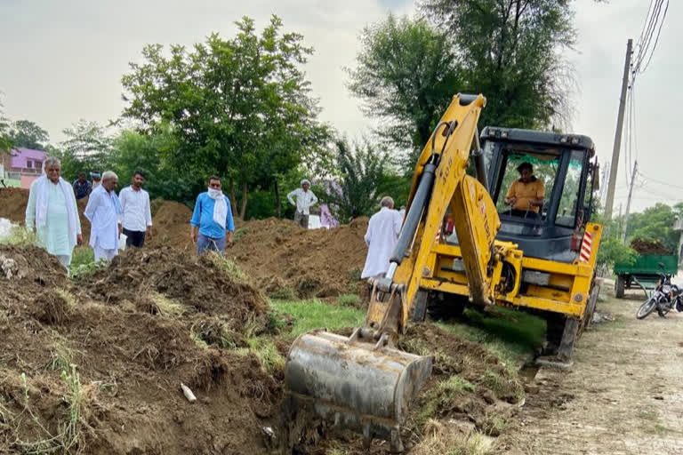 Administration removed illegal occupation from Bujana Khurd village in Gannau