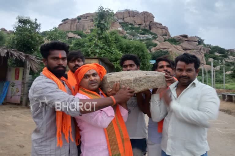 Anjnadri hill rock, mud, water ready to be sent to Ayodhya for mandir construction