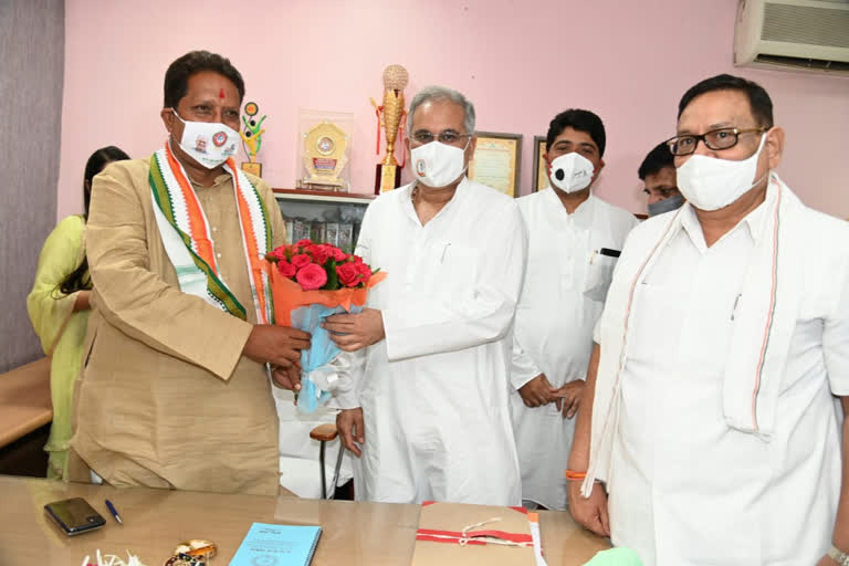 chairman of Chhattisgarh State Mineral Development Corporation Girish Dewangan taken charge in raipur