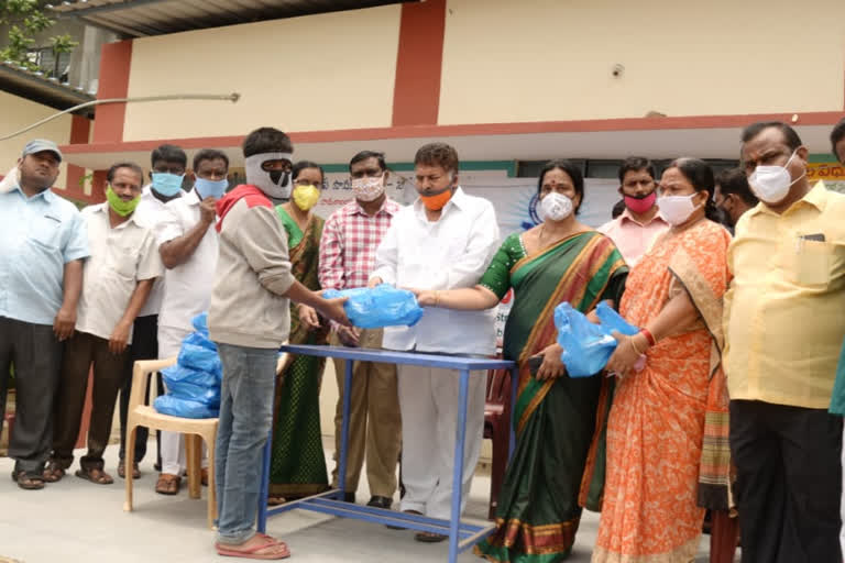 MLA Muta gopal Distributes Lesson Books for Govt School students