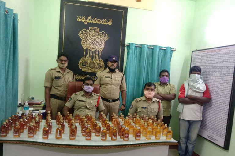 police seized alcohol at ravulapalem