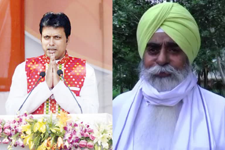 a sikh leader left bjp after biplab deb's controversial statement