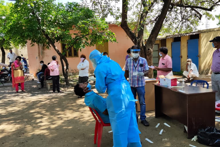 coivd test to mro office employees in guntur dst chilakalori peta