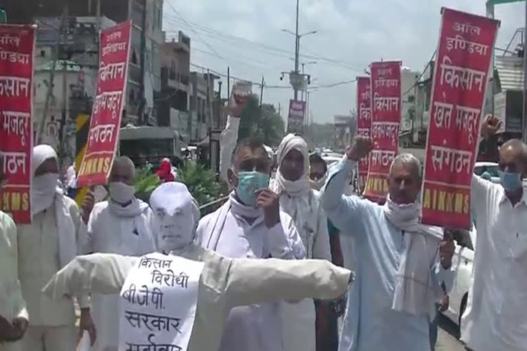 workers union protest in bhiwani