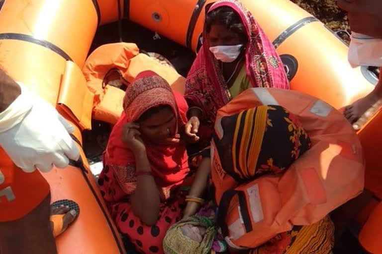 Woman delivers baby on NDRF boat in flood-hit Bihar-