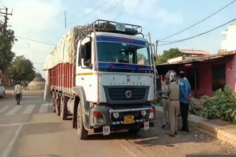 Truck full of wooden sticks seized