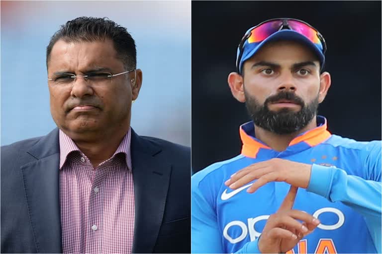 Waqar Younis and Virat Kohli