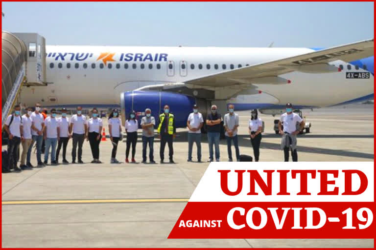 testing programme  coronavirus pandemic  Israel India against COVID-19  Israeli delegation leaves for India  Israel  India  testing kit  Israeli medical team arrives in India  കൊവിഡ്‌ പരിശോധന കിറ്റ്  ഇസ്രയേല്‍