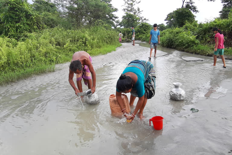 Chirang drinking water collect from river