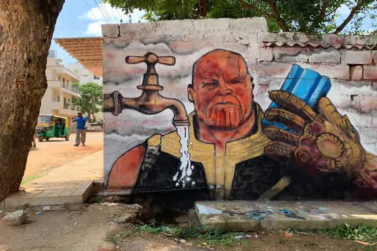 thanos promoting handwash