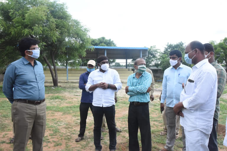 collector hanumantharao visit at patancheru on developments in villages