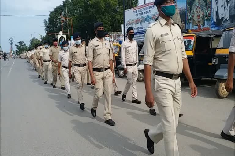 flag march in Surajpur