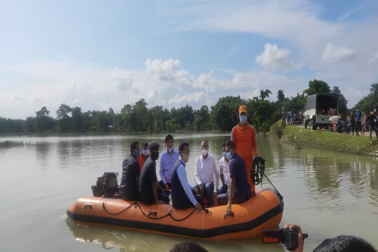 Minister Naba Dale Visit Flood Area At Dhemaji