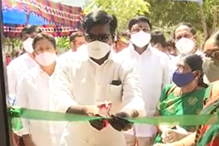 minister puvvada inaugurated development works in khammam