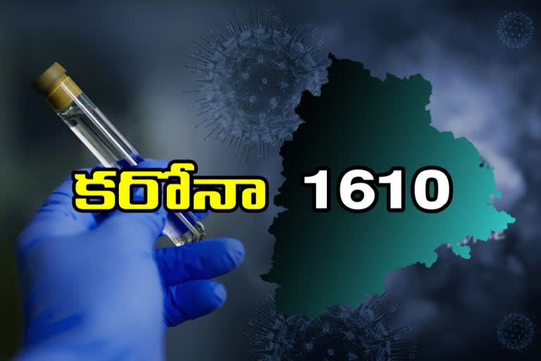 1610 new corona cases has reported in telangana