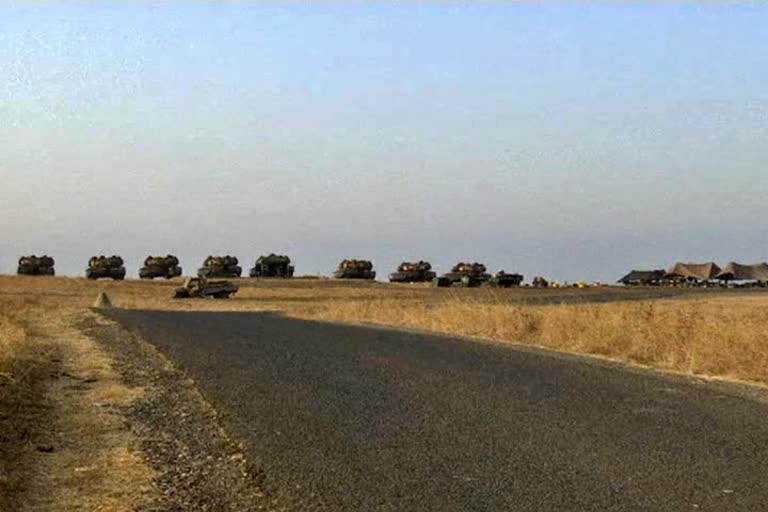 Israeli forces at Golan Heights near Lebanon