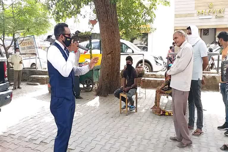 awareness from coronavirus by mimicry in bhiwani