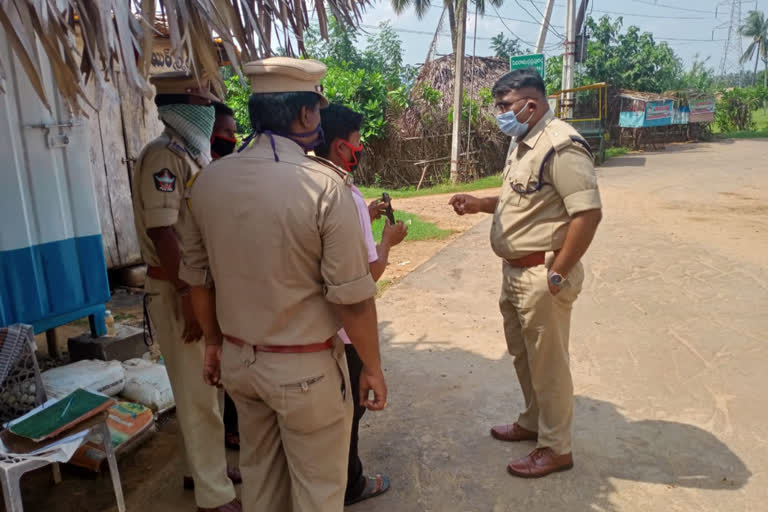 enforcemtn sp visits sand centers in visaakha dst payakarao pet