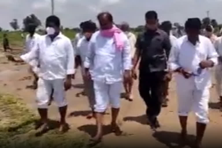 mla bandla krishnamohan reddy visited crops in gadwal