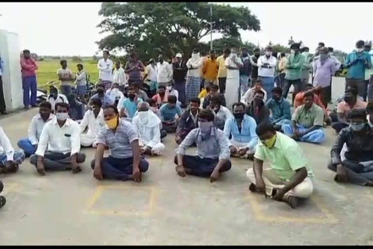 villagers protest