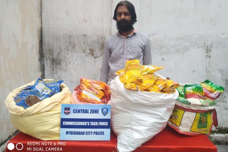 Man arrested for selling banned gutka in hyderabad