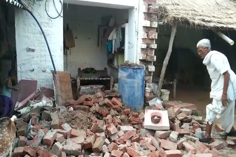 toilet collapsed in dholpur, toilet collapsed built over balcony