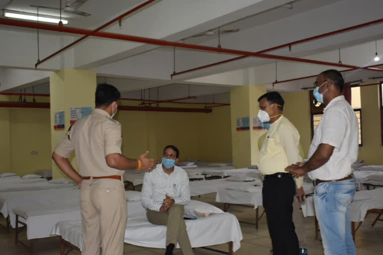 dc inspected covid care center in ranchi