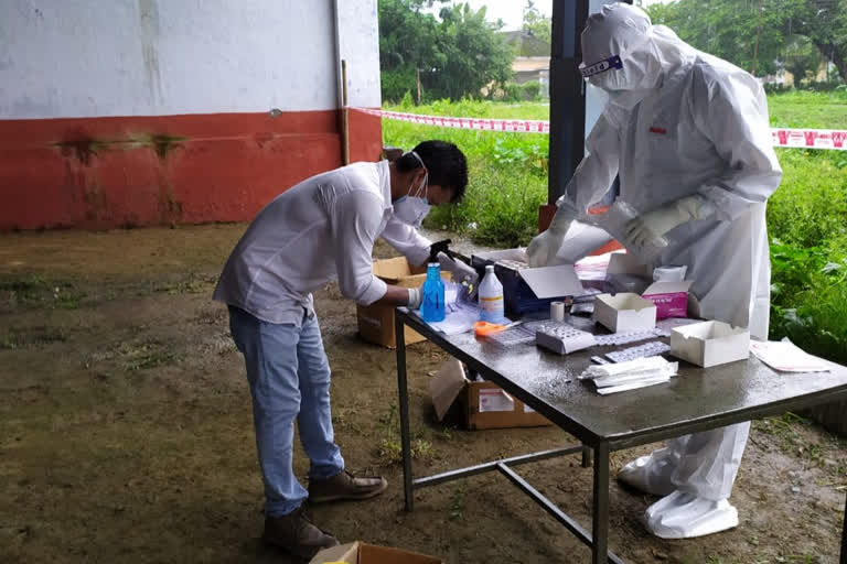 Rapid antigen Test at Namrup 7 positive