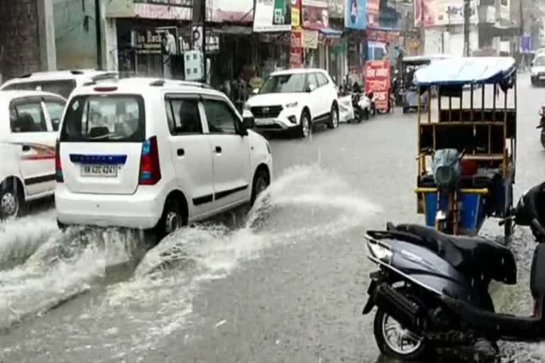 Water logging problem due to rain in Gannaur