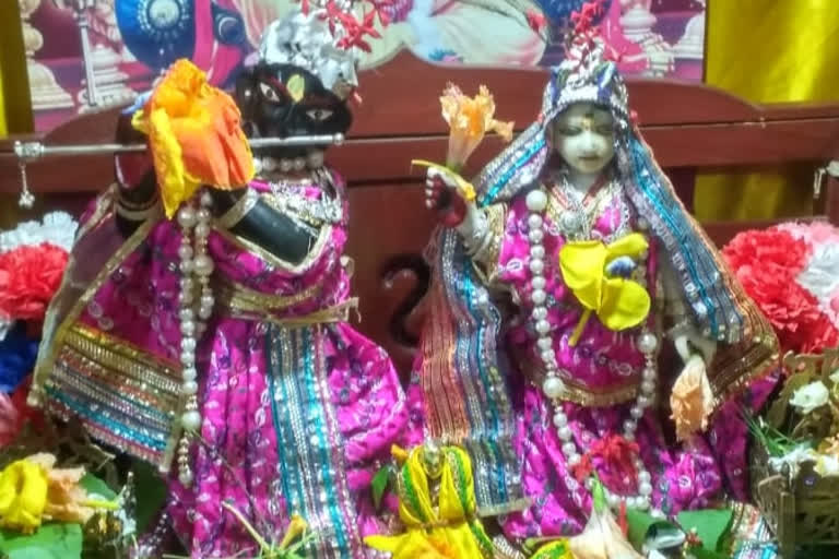 हरिहर धाम के राधाकृष्ण मंदिर में झूलन महोत्सव शुरू