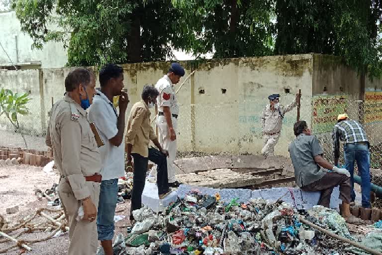 Human skull found in durg