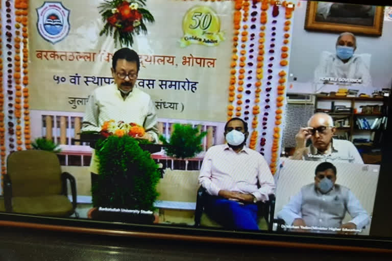 Foundation Day of Barkatullah University celebrated through video conferencing