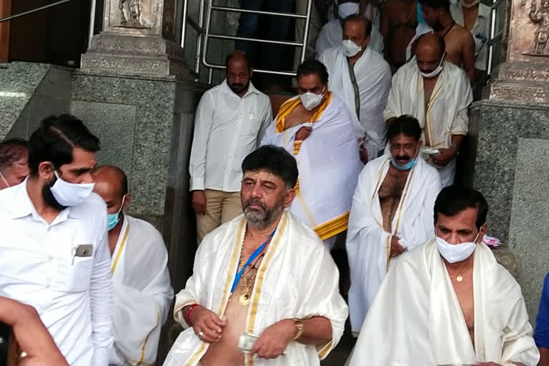 D.K.  Shivakumar Visit to Dharmasthala